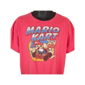 Mario Kart T Shirt Mens Size XL Red Nintendo Video Game Super Mario Bros